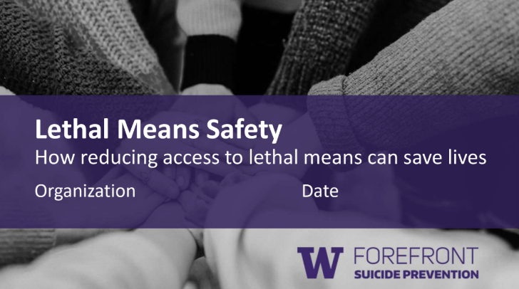 Coordinator Trained as Lethal Means Safety Trainer
